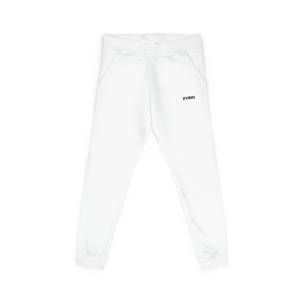 Zyric White Embroidered Sweatpants