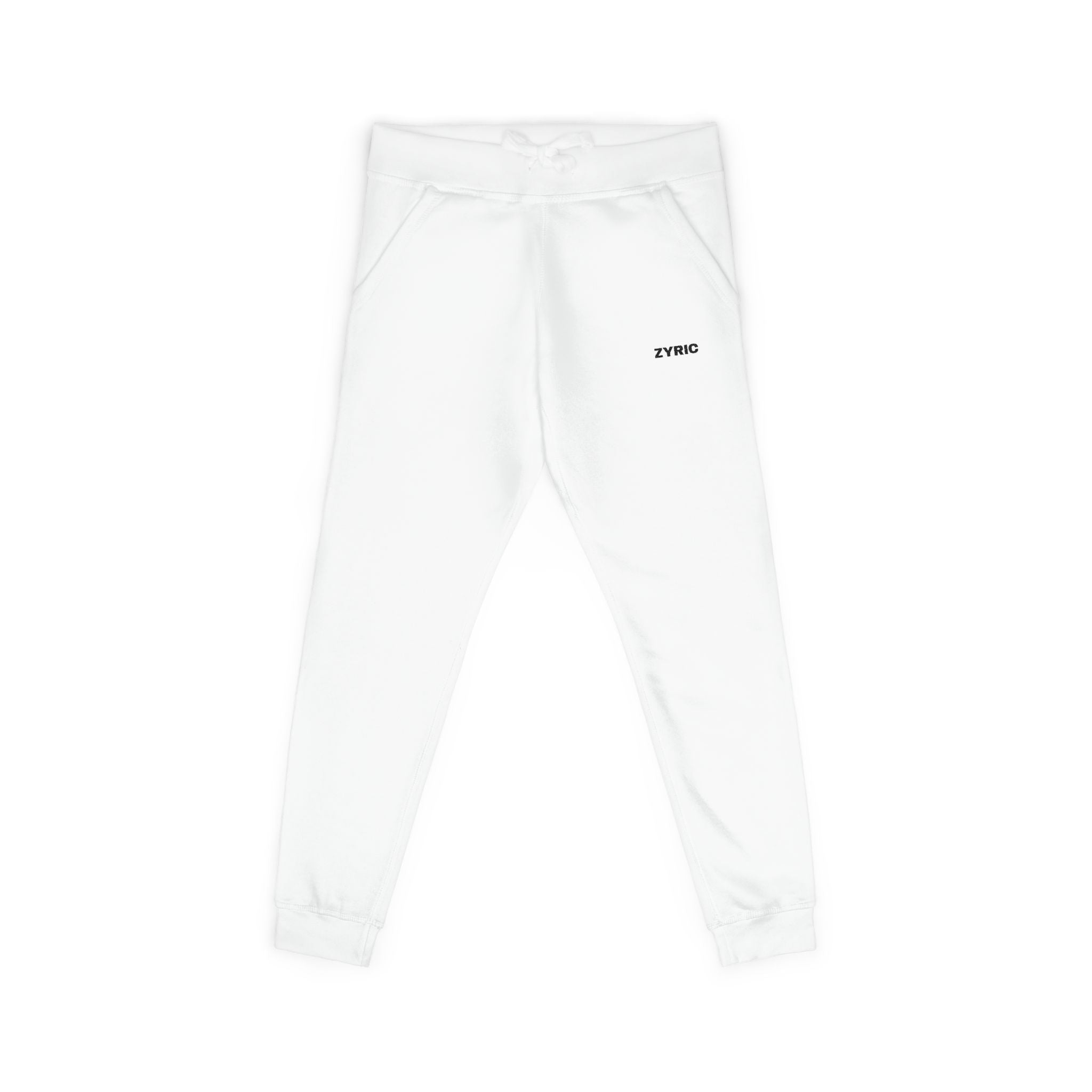 Zyric White Embroidered Sweatpants